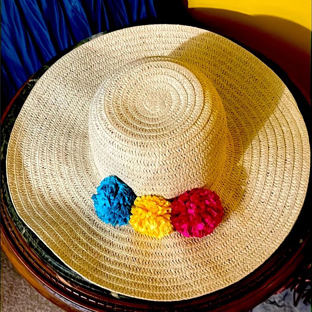 NWOT Girls Floppy Straw Hat
